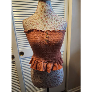 Free People flocked tube top